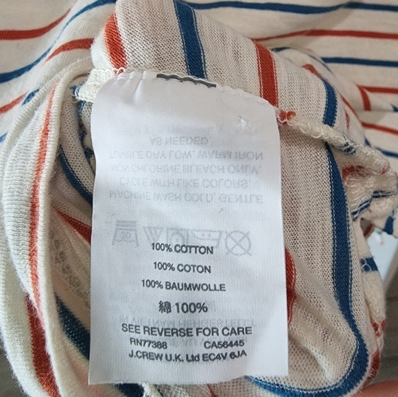 Madewell Whisper Cotton V-Neck Pocket Tee in Brion Stripe h7106 small - Picture 8 of 9